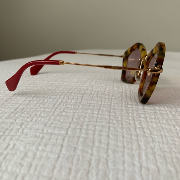 MIU MIU Sunglasses SMU06O Havana/Pink - Picture 4 of 6